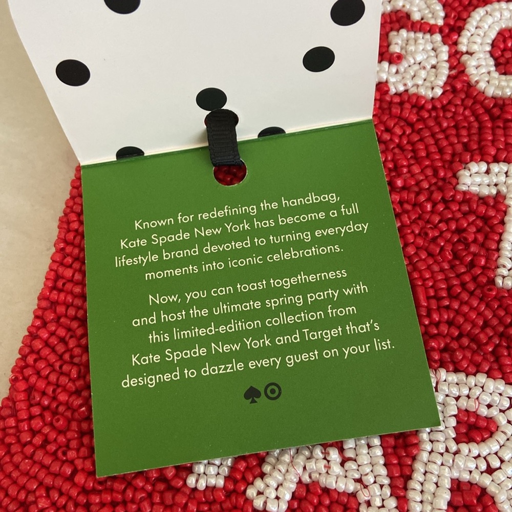 Kate Spade x Target Red Beaded Going to Target - Picture 2 of 4